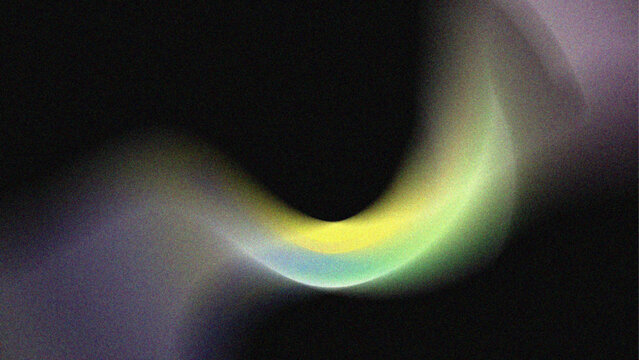 Dark grainy gradient vector background with holographic noise texture neon fluid wave and spectral aura glow for presentation slides