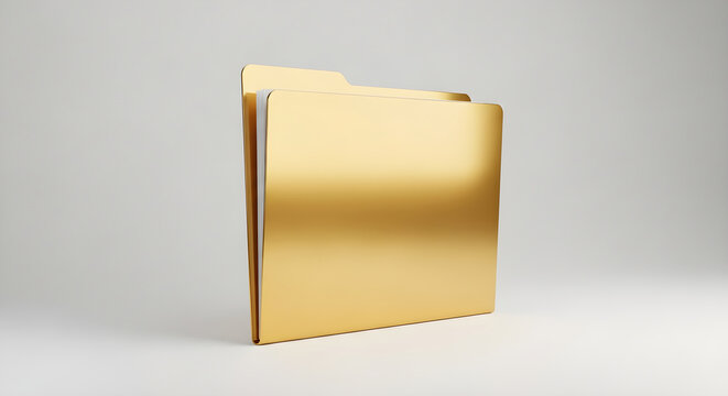 Golden Folder Icon Representing Professional Document Organization and Secure Digital File Management for Modern Business Workflows