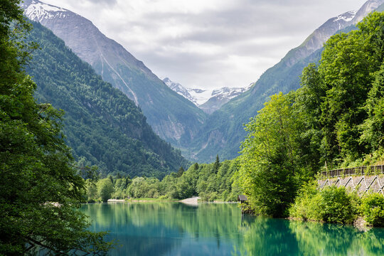 Lake Klammsee above the Sigmund Thun Gorge in Kaprun, near Zell am see in Austria, Europe