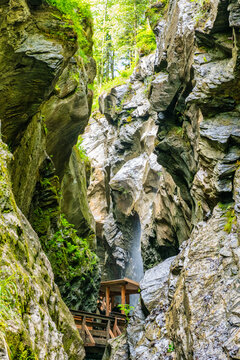 The Sigmund Thun Gorge in Kaprun near Zell am see in Austria