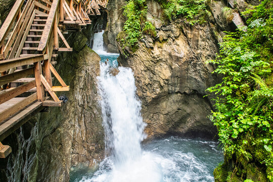 The Sigmund Thun Gorge in Kaprun near Zell am see in Austria