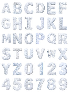 Stylized alphabet and digits