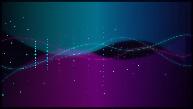 Abstract Cyber Wave Dynamic Background with Glowing Glowing