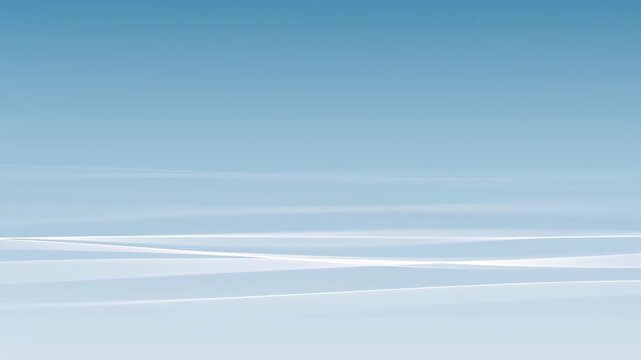 Abstract light blue background with smooth curved glowing lines