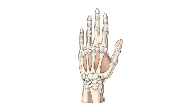 Human Hand Osteology and Skeletal Bone Anatomy Visual Guide