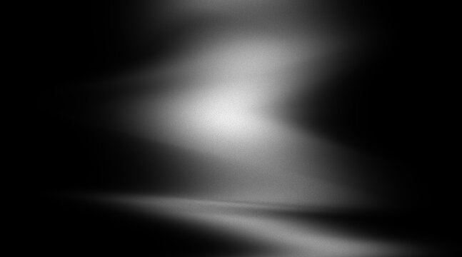 Black white grainy background with dark gradient monochrome abstract noise texture for modern web banner header backdrop poster design