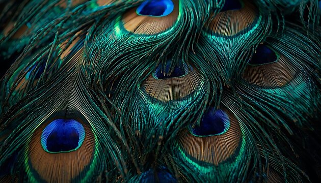 peacock feather close up
