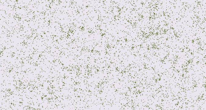 Speckled grain texture presents a subtle muted pattern with a light lavender and olive green color scheme scattered