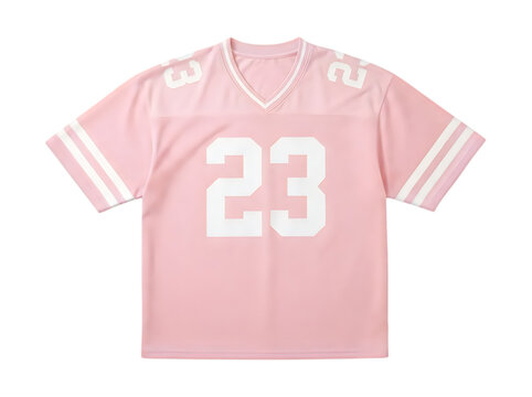 Pink American Football Jersey with Number 23 for Women and Girls