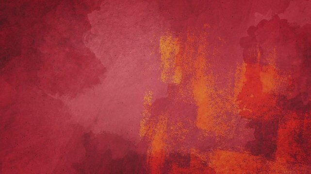 Bold red and orange grunge paint texture background with distressed brush marks, energetic color and rugged surface for cinematic, fashion and graphic projects