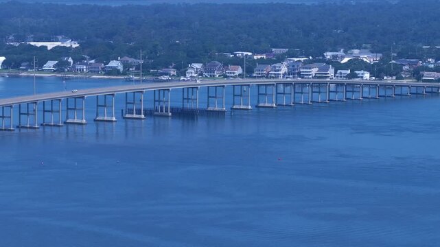 Bridge crossing inlet waterway From Atlantic Beach, NC to Morehead City, NC