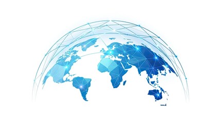Fototapeta premium blue world map