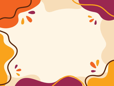 Frame background assets evoking the feel of autumn vector illustration