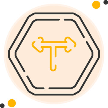 T Junction Vector Icon