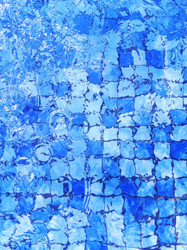 Abstract view of swimming pool tiles background 