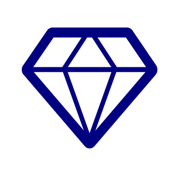 Diamond icon in simple line art style