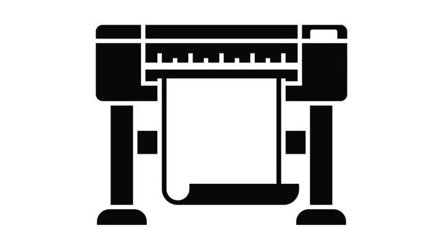 Large format digital inkjet printer machine featuring industrial paper roll feed system for professional printing tasks