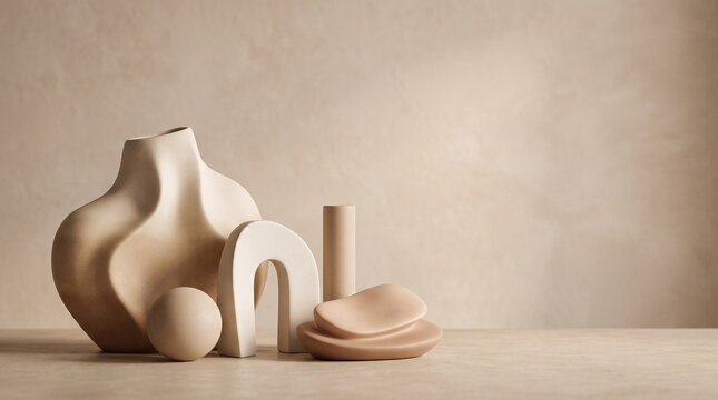 two vases on a wooden table