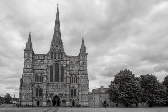 Salisbury England - August 30 2026: view of Salisbury cathedral Britain&rsquo;s tallest spire