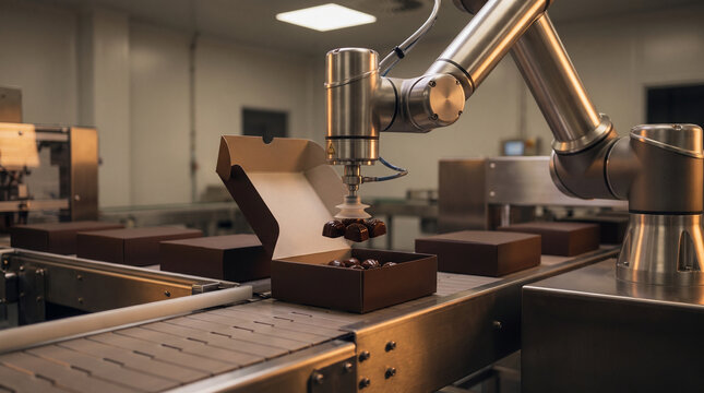 Chocolate Factory Production, Automated Robotic Confectionery Line
