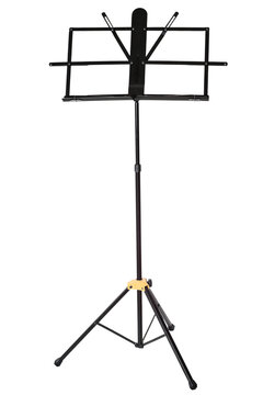 An empty music stand isolated