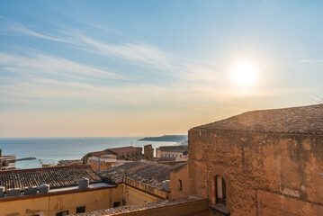 Obraz premium Panorama of Sciacca, Agrigento, Sicily, Italy, Europe