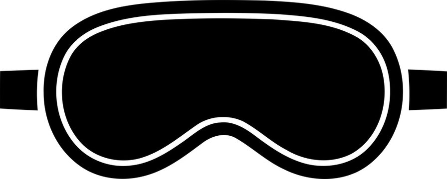 Ski goggles graphic design isolated on transparent background for winter sports gear advertising