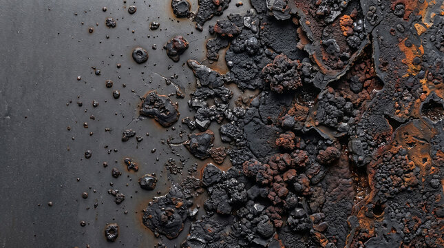 Ultra Realistic Iron Oxide Formation Chemical Oxidation Reaction Microscopic Rust Crystal Surface Scientific Macro Background
