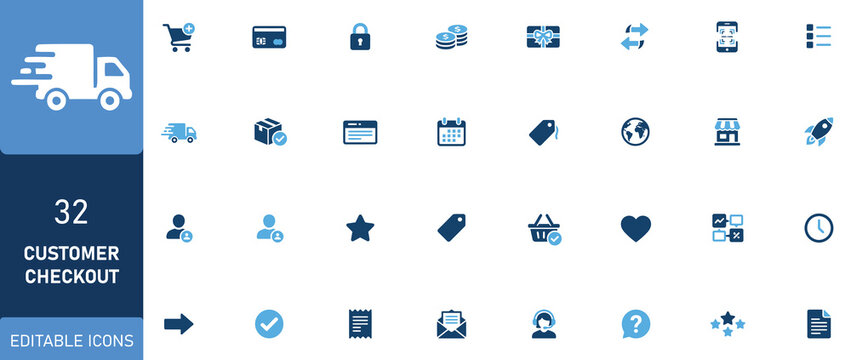 Comprehensive collection of editable icons a versatile set for modern digital interface design