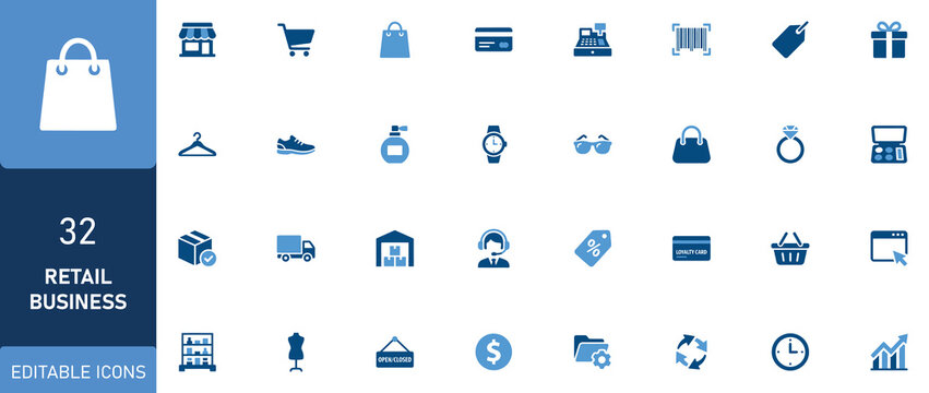 Comprehensive collection of modern editable icons for diverse digital interface applications