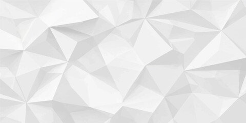 Fototapeta premium Low poly abstract geometric polygonal white gray faceted mosaic background with modern folded texture vector artwork
