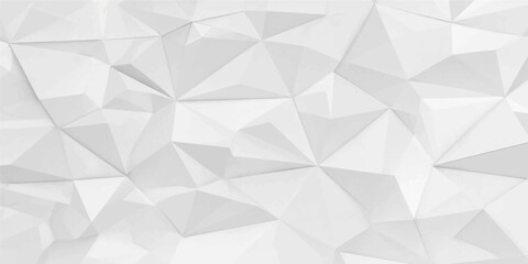 Fototapeta premium Low poly abstract geometric polygonal white gray faceted mosaic background with modern folded texture vector artwork