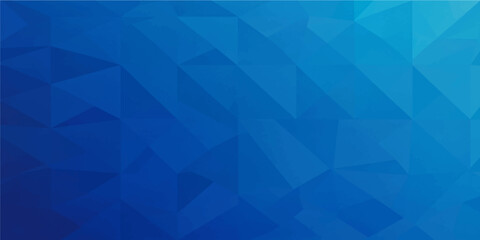 Obraz premium Low poly abstract geometric polygonal blue gradient mosaic background with modern faceted texture design for vector artwork