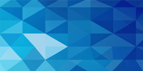 Fototapeta premium Low poly abstract geometric blue triangle gradient mosaic background with modern crystalline texture design for vector artwork