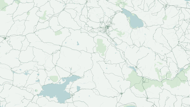 Modern minimalist vector map of the Zangezur Corridor. Scalable strategic transport route connecting Azerbaijan to Nakhchivan via Syunik Armenia, Aras River, and regional borders for wall art posters.