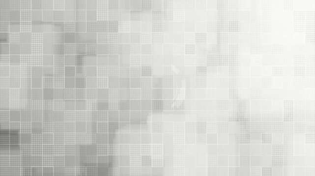 White and gray pixel checkerboard pattern fading out, transparency background texture