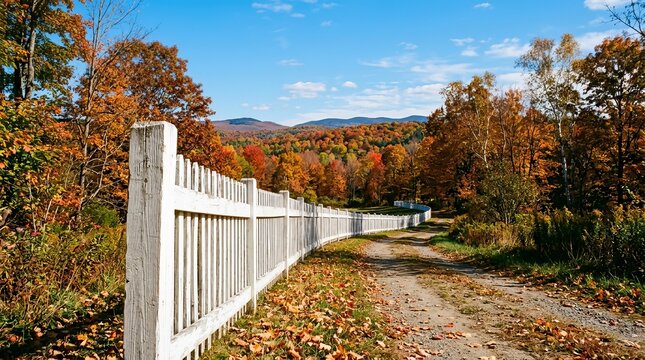Autumn hiking trail with scenic mountain views and wooden steps.