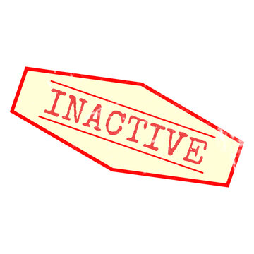 Red stamp with inactive text vector icon