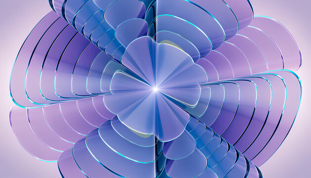 Abstract Blue 3D Circular Spiral Background with Glowing Rings, Modern Technology Vector Pattern, Futuristic Radar Tunnel Design, Dynamic Motion and Geometric Wave Texture Wallpaper