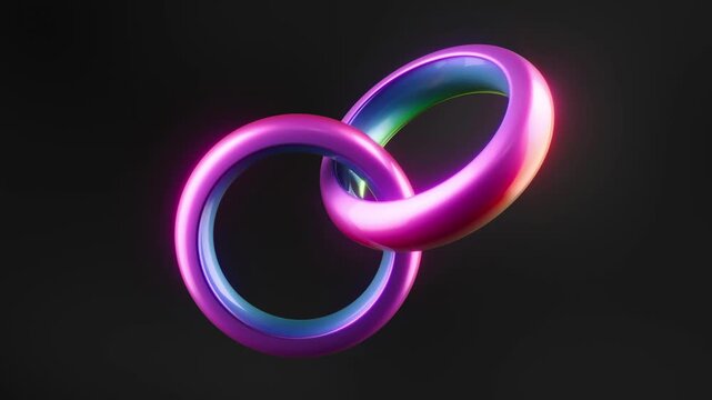 Shape Color rings bg seamless looped animation 4k