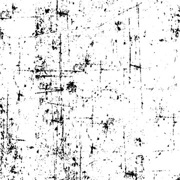 Abstract black grunge texture with distressed scratches, splatters, worn marks, and rough ink details on a white background.