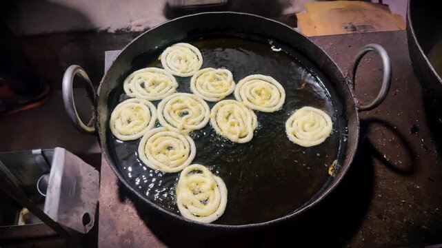 Traditional Indian Jalebi Sweet in pattern