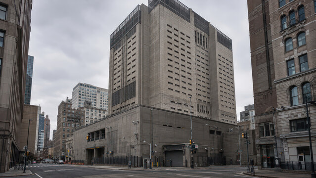 Fortified Concrete Institutional Building in Dense Downtown Neighborhood