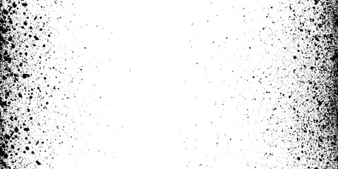 Obraz premium Black and white grunge texture with grainy noise overlay and distressed border edges.