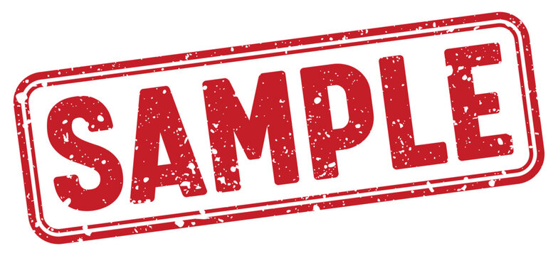 sample red grunge stamp with no background. sample stamp