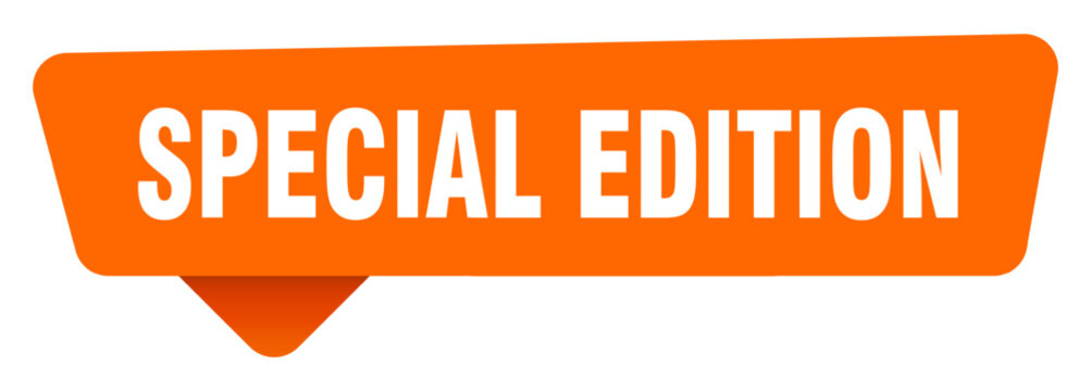 special edition sticker. special edition orange sign isolated on transpatent background