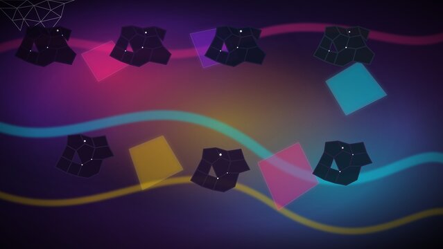 Abstract Geometric Hexagonal Crystal Lattice Background