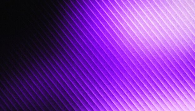 Purple Neon Abstract Background with Diagonal Lines, Futuristic Glow and Grainy Texture