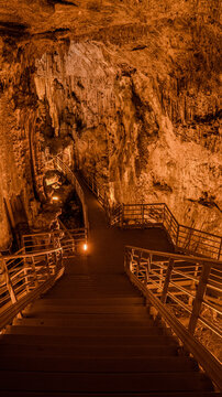Amazing Cave Interior with Stalactites and Unique Rock Formations, Turkey
