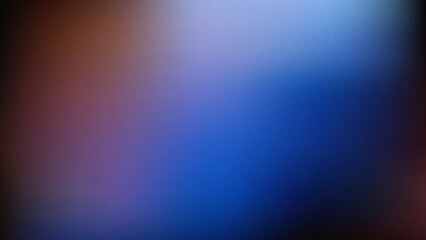 Obraz premium Dark blue grainy gradient background with purple rust orange noise texture and subtle glow effect